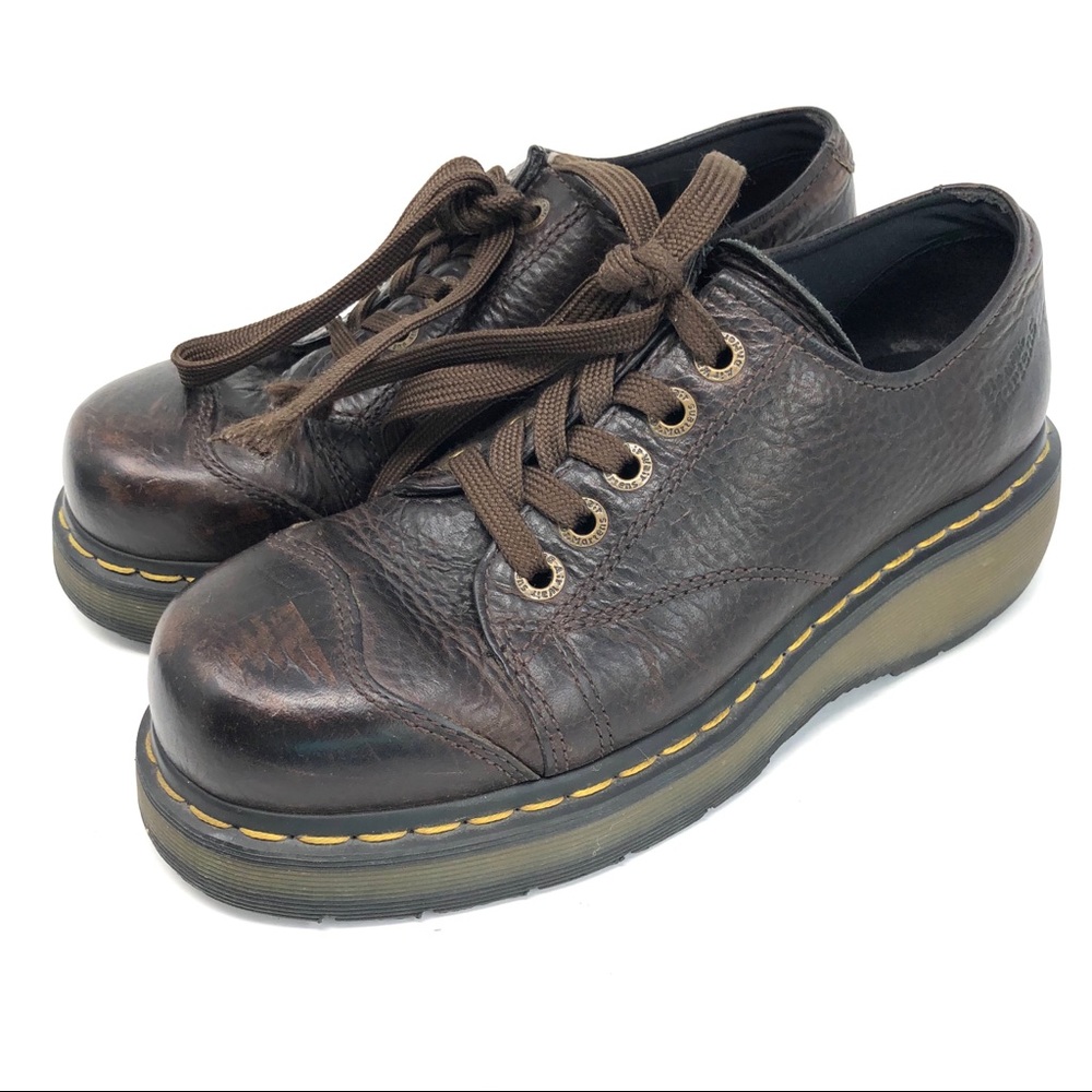 Dr Doc Martens 8651 Chunky Brown Lace Up Oxfords 9